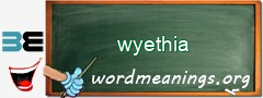 WordMeaning blackboard for wyethia